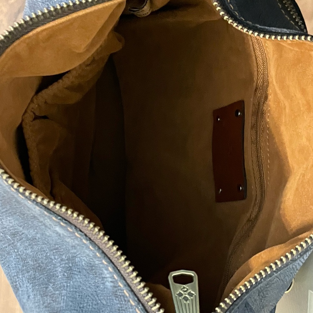 Patricia Nash Elia Denim Leather Small Hobo Bag - Picture 6 of 6